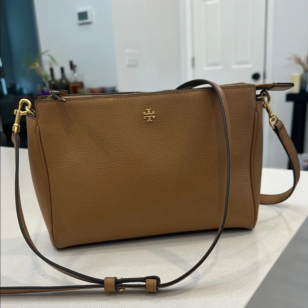 Tory Burch Tan Leather Crossbody Bag - Picture 1 of 9